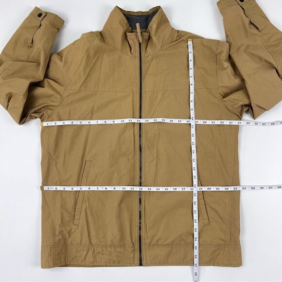 Timberland Soft Shell Jacket Beige Tan Cotton Nylon Water Repellent Size L - Picture 7 of 9